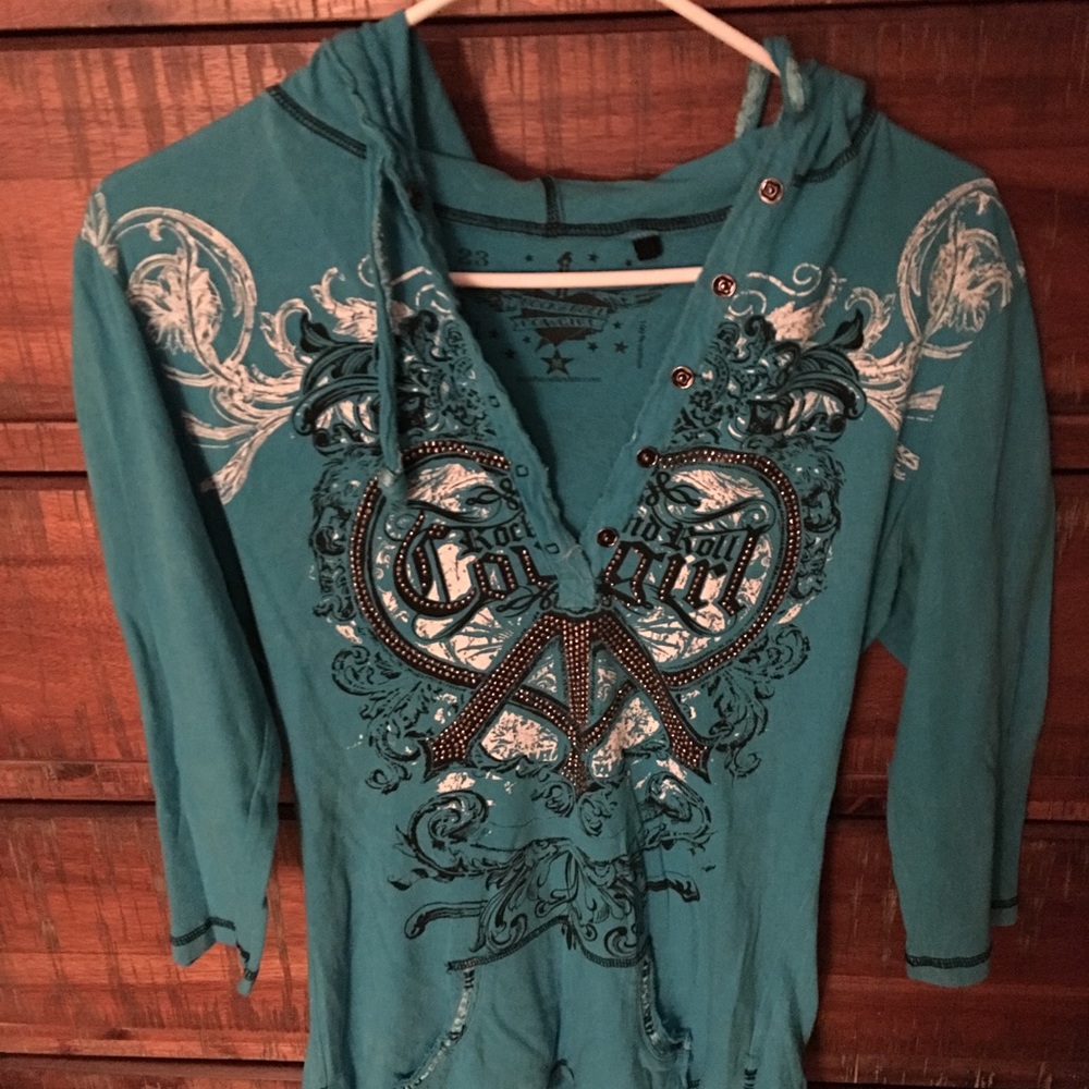 Rock N Roll Cowgirl Shirt Med.
